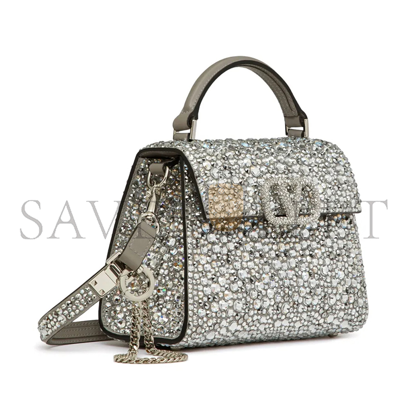 VALENTINO MINI VSLING HANDBAG WITH SPARKLING EMBROIDERY XW2B0G97VFF72A (19*13*9cm)